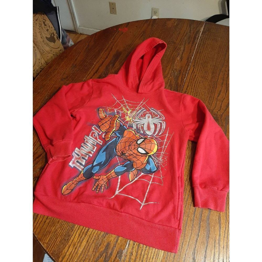 Boy Large 10/12 Mad Engine Marvel Ultimate Spiderman Pullover Sweatshirt Hoodie